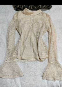 Elegant Lace Top with Bell Sleeves
