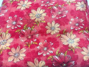 Floral Print Saree with FREE Towel |