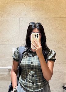 Chic Plaid Button-Up Top