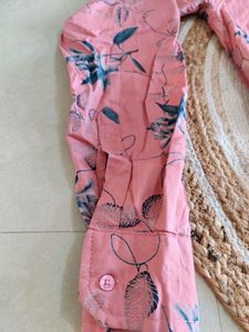 Mens Pink Floral Shirt