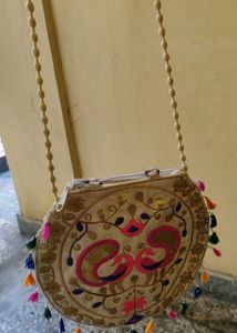 Embroidered Peacock bag