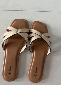 Stylish Beige Flat Sandals