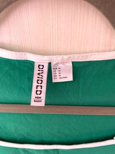H&amp;M Green Square Neck Crop Top