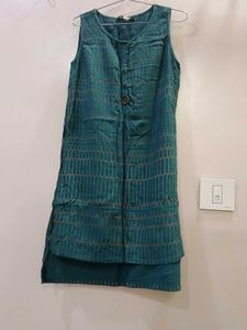 Ethnic Dress with Yellow Leggings