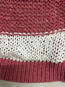Striped crochet/knit Pullover