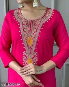"Vibrant Pink Embroidery"