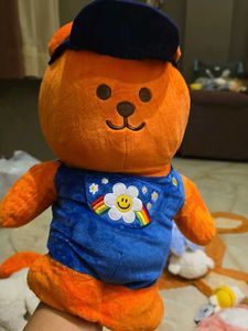 Cute Orange Bear Plush Toy