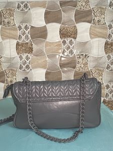 Stylish Dark Grey Chain Sling Bag