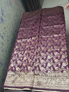 Elegant Purple Banarasi Silk Saree