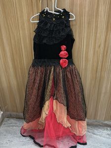 Stunning Black & Red Layered Gown