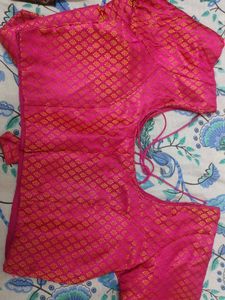 Pink Brocade Blouse
