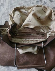Chic Bronze Textured Handbag with Dual Straps