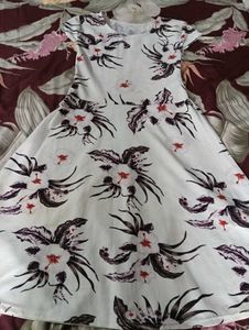 elegant floral fit and flare dress