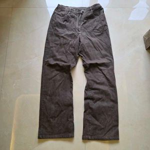 Vintage Brown Corduroy Wide Leg Pants