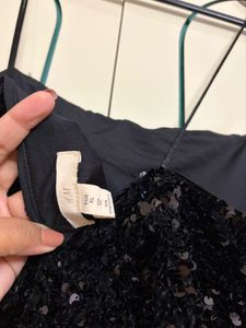 Sparkly Black Mini Dress hnm