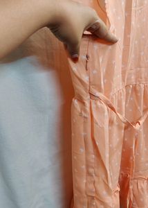 🆕 “Purple State” Peach Ruffled Top
