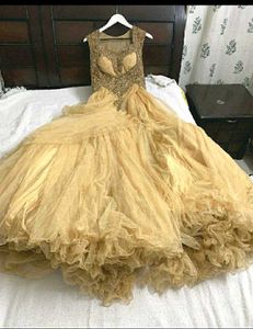 Frontier Gold Embellished Princess Gown