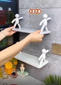 Wall Mounted Shelves with Cute Figure Holders