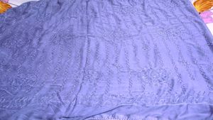 Purple Floral Print Kurta  with Dupatta