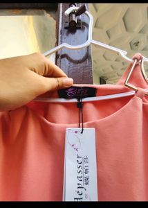 Coral Cold Shoulder Top