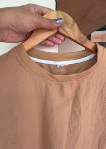 Comfortable Tan Textured Top
