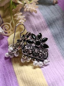 Exquisite Black Stone Dangle Earrings
