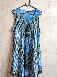 Oversized Tie-Dye Sleeveless Tunic Top