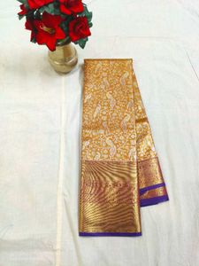 Luxurious Peacock Brocade Silk Saree