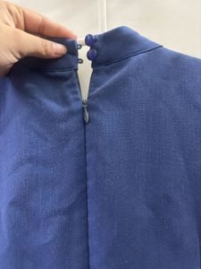Chic Blue Cutout Neckline Dress
