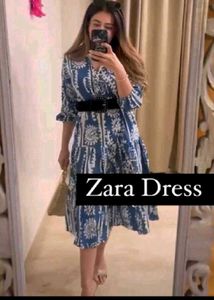 Zara Printed Midi Dress