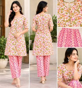Floral Print Kurta with Pants Set
