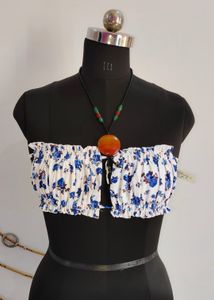 Boho Floral Print Tube Top
