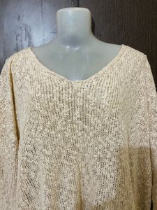 Loose Knit V-Neck Sweater