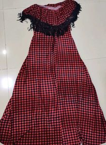 Chic Off-Shoulder Gingham Dress