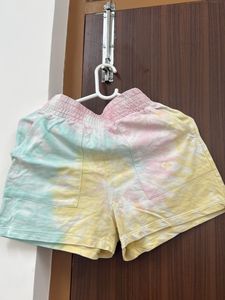 Tie-Dye Cotton Shorts