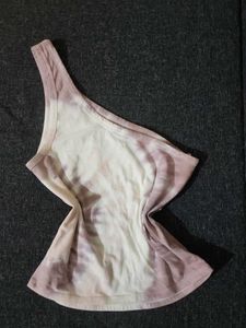 One Shoulder Tie-Dye Tank Top
