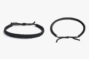 Black Braided Cord Bracelet