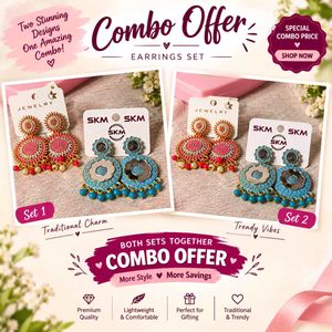 Combo Offer: 2 Pairs Dangle Earrings