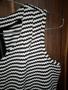 Stripped Black and White Dress