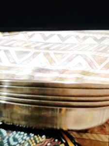 Patterned Silver Bowl Set