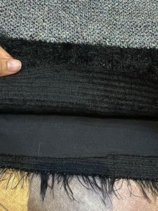 classy black and silver fur skirt