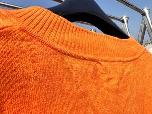 Stylish Orange Knit Sweater