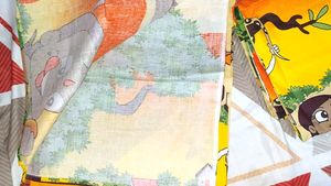 Chhota Bheem 2 Set Single Bed Bedsheet With Covers