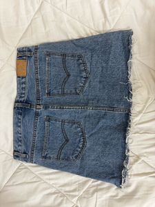 Blue Denim Mini Skirt