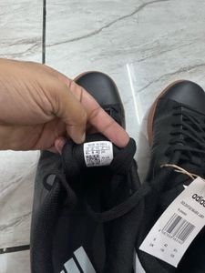 Adidas Black Gum Sole Sneakers