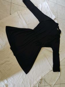 M&amp;S Black Wrap Robe