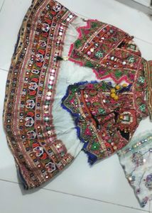 garba dress white Lehenga Choli Set