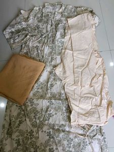 Elegant Floral Kurta Set with Dupatta