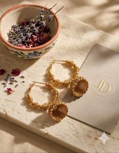 Elegant Gold Jhumka Hoop Earrings