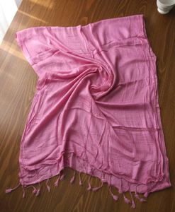 Pink Scarf with Tassels